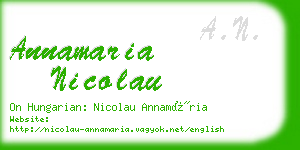 annamaria nicolau business card